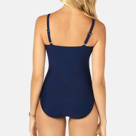 NWT Swim Solution Mesh Insert Swimsuit Plus 16 - Picture 2 of 4